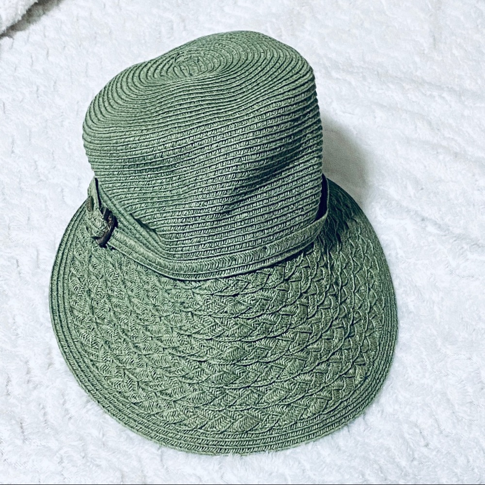 Scalia Cap-Sunhat Army moss Green Wide front brim